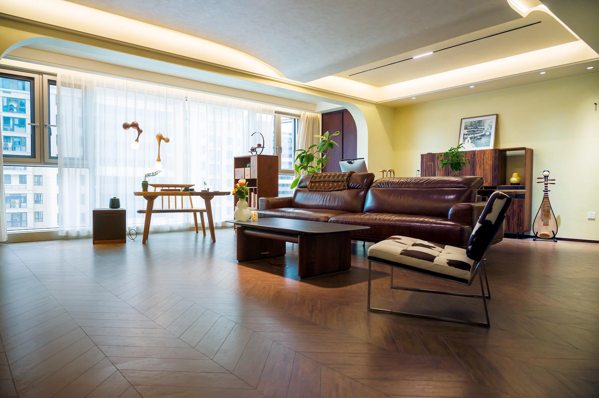 中式风新家的灵魂，居然是这块软木地板 图片9