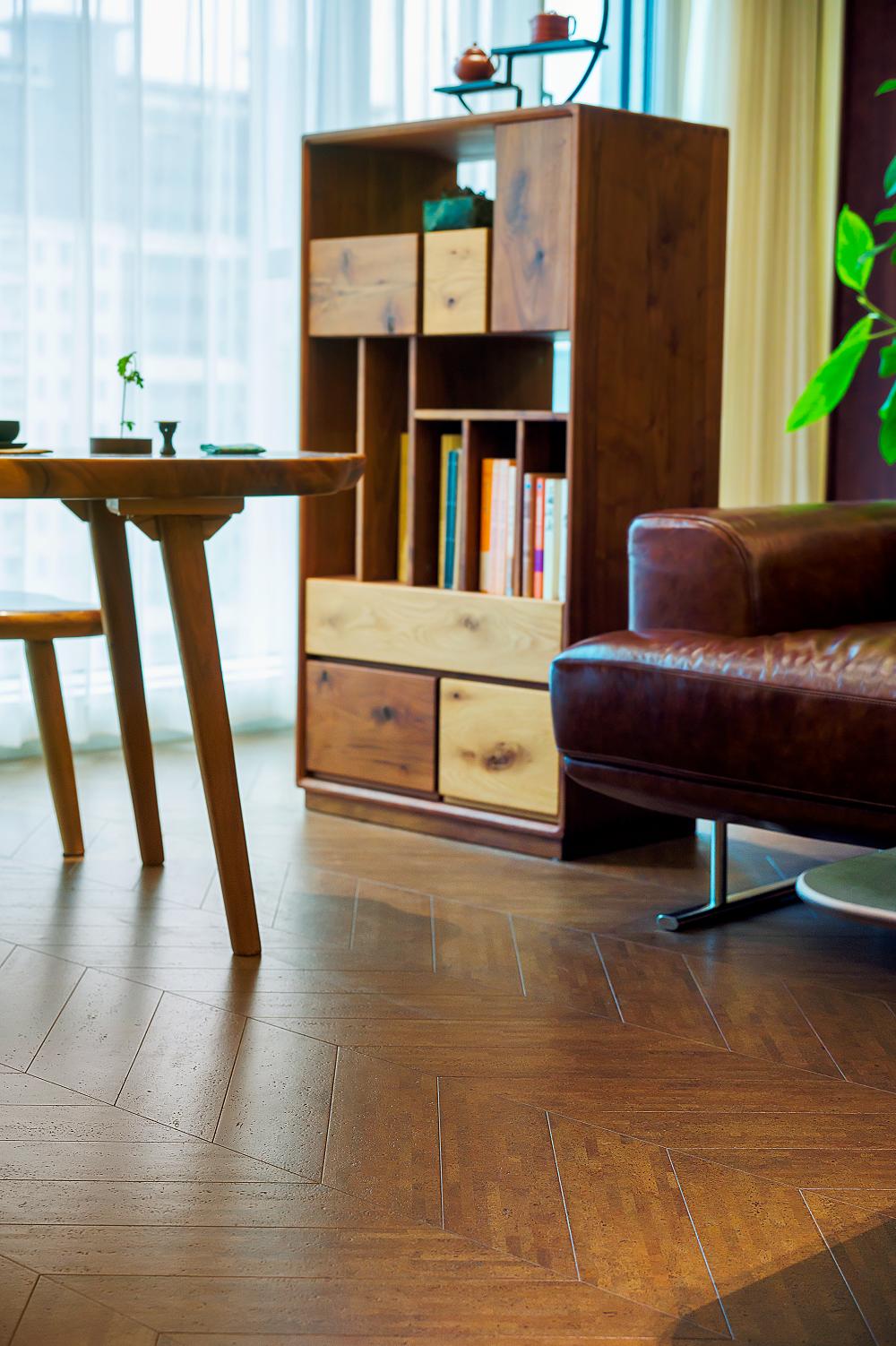 中式风新家的灵魂，居然是这块软木地板 图片10