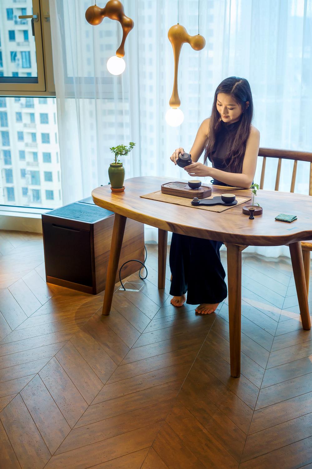 中式风新家的灵魂，居然是这块软木地板 图片15